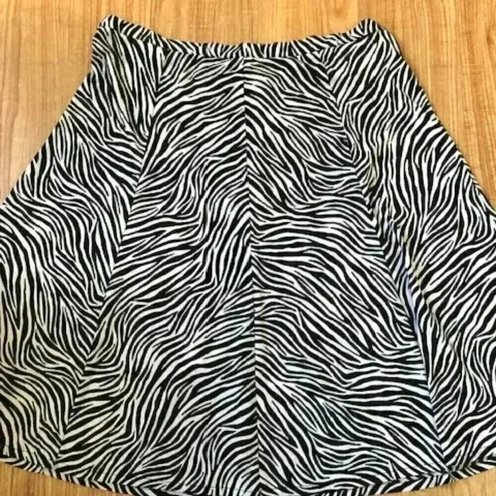 Michael Kors Zebra Print Knee Length Skirt